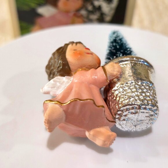 1981 Hallmark Keepsake Ornament Thimble Angel #4 Tree Holiday Christmas NIB - Picture 7 of 8